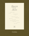 Load image into Gallery viewer, queen of the skies a3 minimal paper art print by Cerita on green background