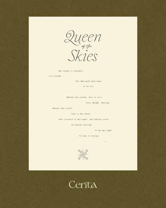 queen of the skies a5 minimal paper art print by Cerita on green background
