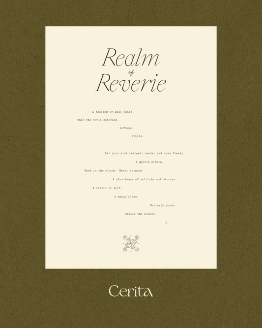 realm of reverie a3 minimal paper art print by Cerita on green background
